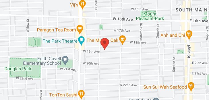 map of 361 W 19TH AVENUE